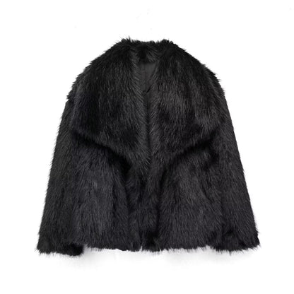 Clara | Cardigan Court en Fausse Fourrure pour un Street Style Élégant et Confortable lunnav